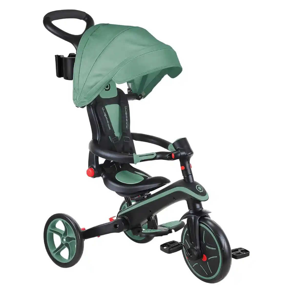 Tricycle Evolutif pour bébé 4 en 1 -MENGDA-Avec Cloche et Rétroviseur -Siège réversible réglable-Jusqu'à 25 Kg-Noir - Jeux - Jouets